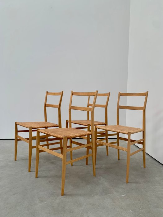 Cassina - Gio Ponti - Chaise (4) - 699 Super Leggera - Érable - 4 x Super Légère 699