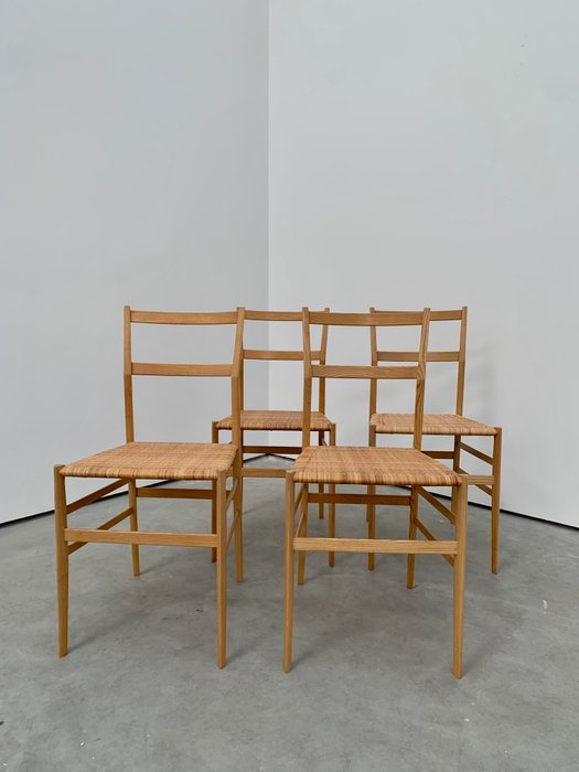 Cassina - Gio Ponti - Chaise (4) - 699 Super Leggera - Érable - 4 x Super Légère 699