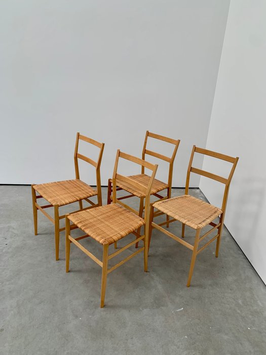 Cassina - Gio Ponti - Chaise (4) - 699 Super Leggera - Érable - 4 x Super Légère 699