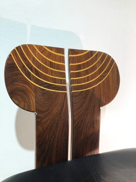 Maxalto - Afra Scarpa, Tobia Scarpa - Chaise - Bois, Cuir, Métal - Afrique