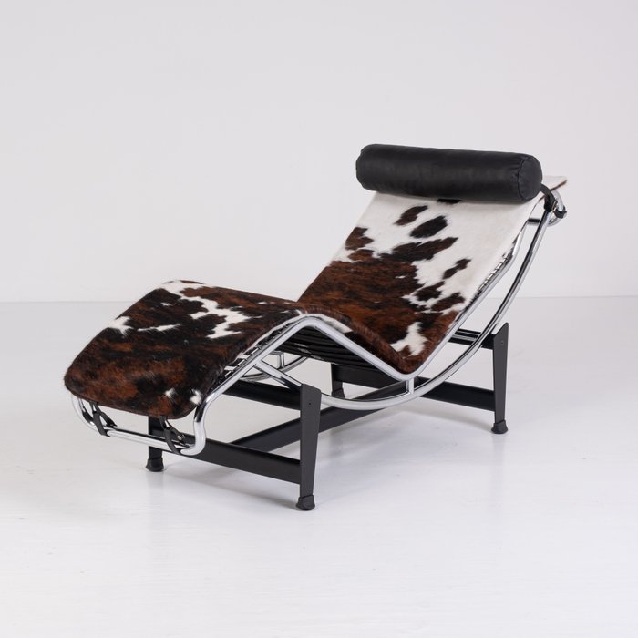 Alivar - Charlotte Perriand, Le Corbusier, Pierre Jeanneret - Chaise longue - LC4 - Acier, Cuir