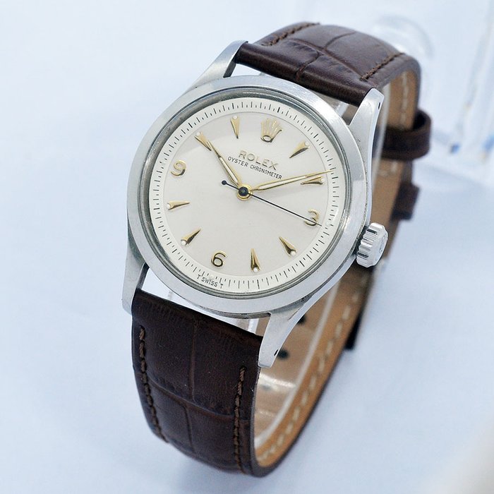 Rolex - Oyster Chronometer Semi Bubble Back - Sans Prix de Réserve - 6332 - Homme - 1950-1959