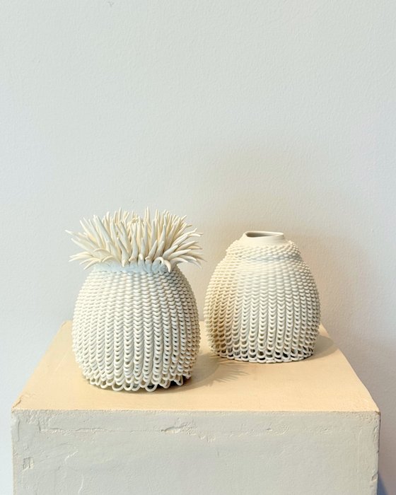 LEA STUDIOS - Ionela Bellato - Vase (2) - Anémone Bianca - Porcelaine