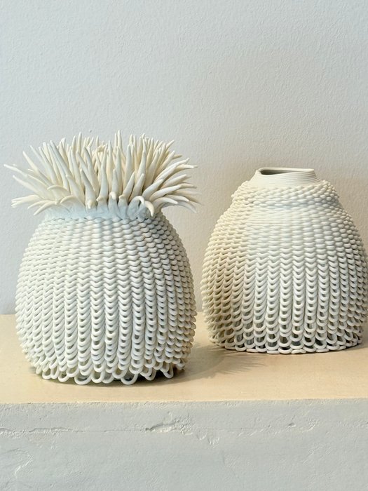 LEA STUDIOS - Ionela Bellato - Vase (2) - Anémone Bianca - Porcelaine