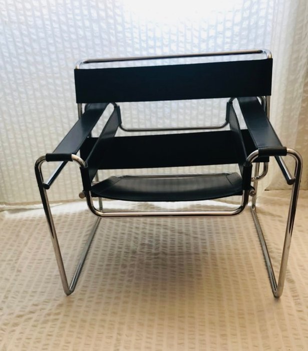 Gavina - Marcel Breuer - Fauteuil - Chaise Wassily - acier / cuir