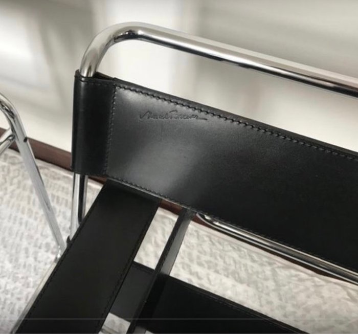 Gavina - Marcel Breuer - Fauteuil - Chaise Wassily - acier / cuir