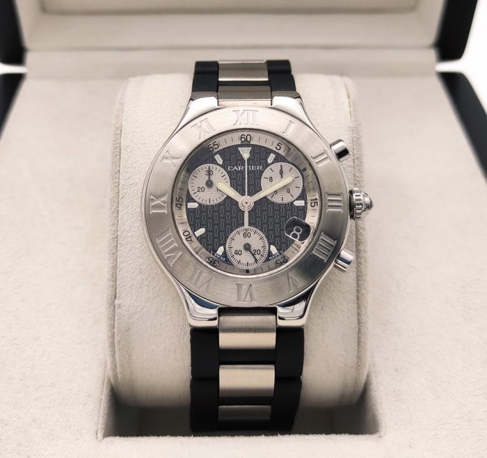 Cartier - 21 Chronoscaph Chronograph Quartz - Sans Prix de Réserve - 2424 (W10125U2) - Homme - 2000-2010