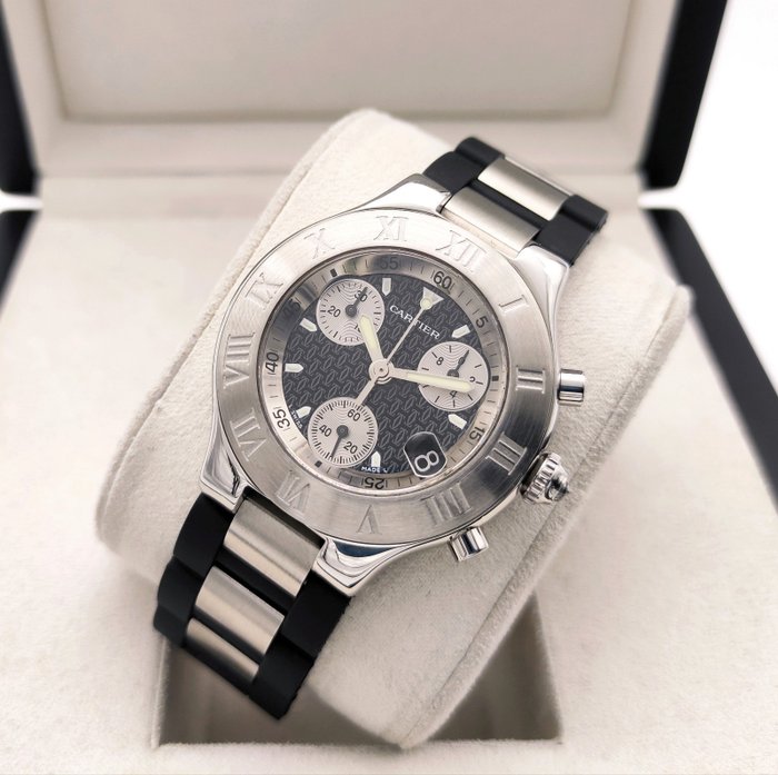 Cartier - 21 Chronoscaph Chronograph Quartz - Sans Prix de Réserve - 2424 (W10125U2) - Homme - 2000-2010