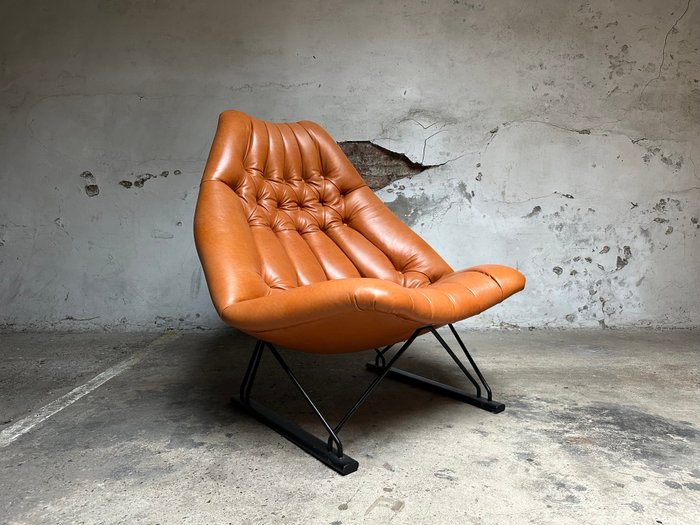 Artifort - Geoffrey D. Harcourt - Chaise longue - Cuir, Métal - Artifort F592 Rare