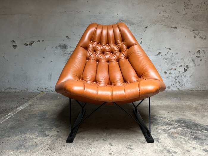 Artifort - Geoffrey D. Harcourt - Chaise longue - Cuir, Métal - Artifort F592 Rare
