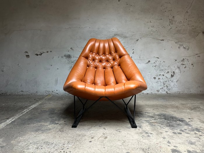 Artifort - Geoffrey D. Harcourt - Chaise longue - Cuir, Métal - Artifort F592 Rare