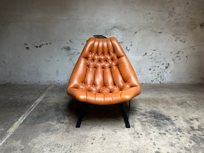 Artifort - Geoffrey D. Harcourt - Chaise longue - Cuir, Métal - Artifort F592 Rare