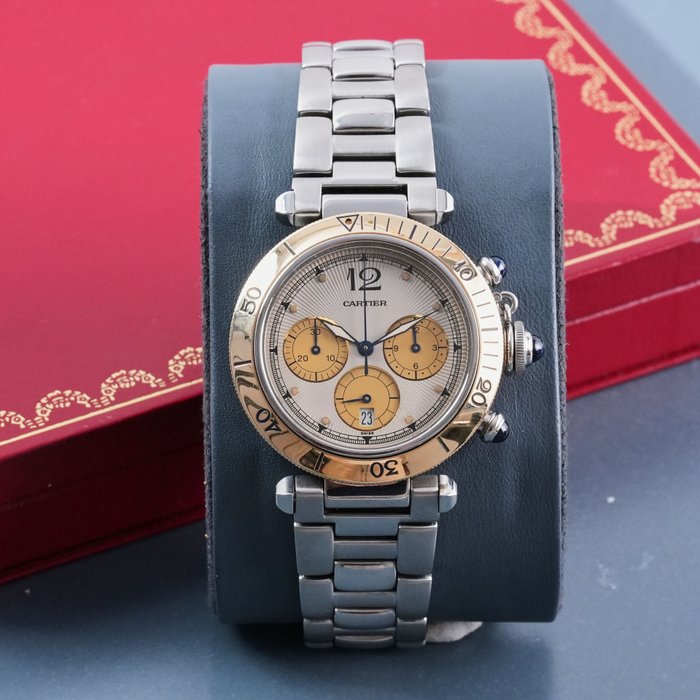 Cartier - Pasha Chronograph Two Tone - 1032 - Homme - 2000-2010