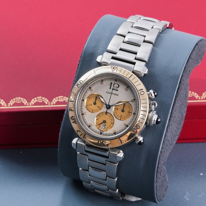 Cartier - Pasha Chronograph Two Tone - 1032 - Homme - 2000-2010