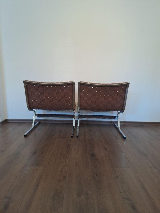 ICF - Ross Littell - Chaise longue - PLR1 - Cuir, Métal