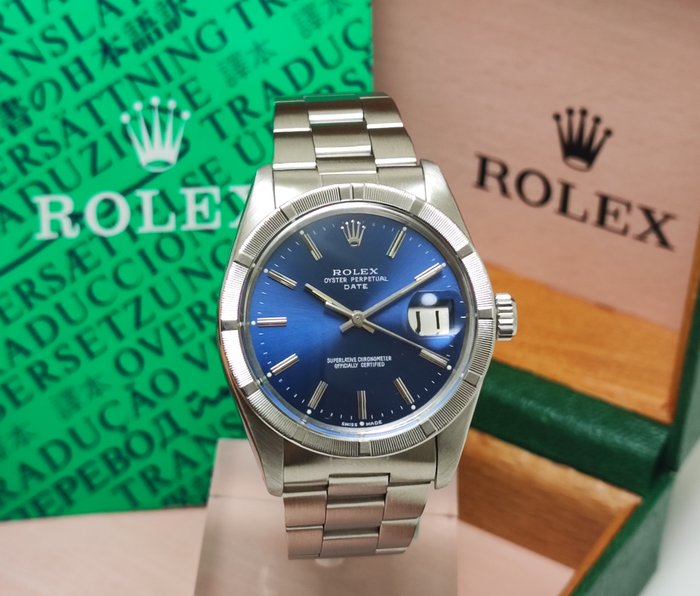 Rolex - Oyster Perpetual Date “Blue Dial” - Ref. 1501 - Homme - 1974