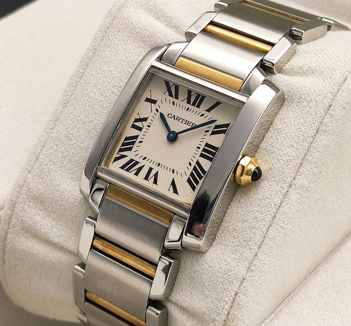 Cartier - Tank Française Gold & Steel - W51006Q4 - Femme - 1990-1999