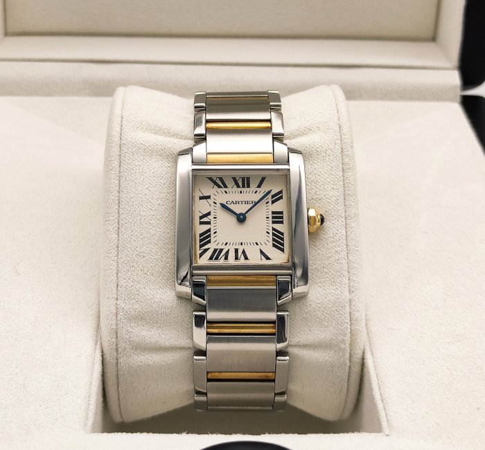 Cartier - Tank Française Gold & Steel - W51006Q4 - Femme - 1990-1999