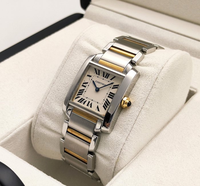Cartier - Tank Française Gold & Steel - W51006Q4 - Femme - 1990-1999