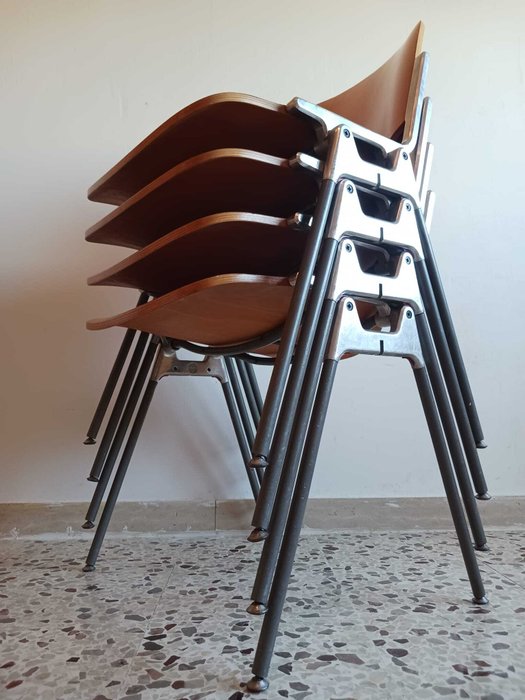 Anonima Castelli - Giancarlo Piretti - Chaise (4) - DSC 106 - Bois, Métal