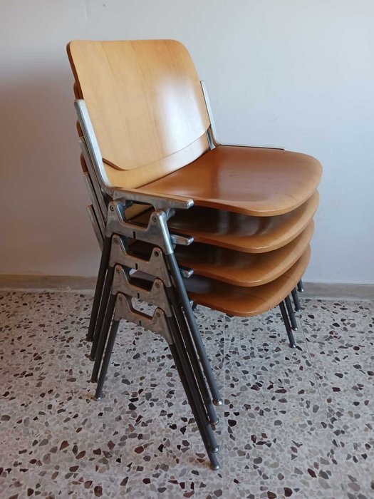 Anonima Castelli - Giancarlo Piretti - Chaise (4) - DSC 106 - Bois, Métal