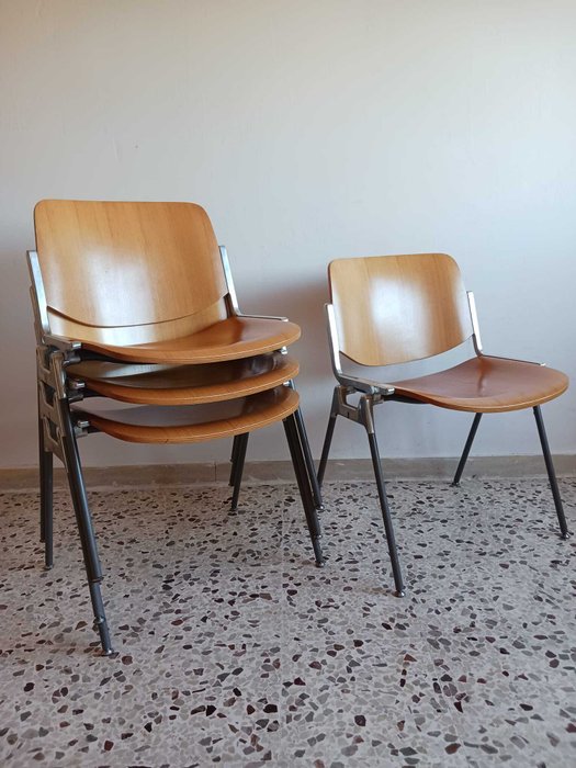 Anonima Castelli - Giancarlo Piretti - Chaise (4) - DSC 106 - Bois, Métal