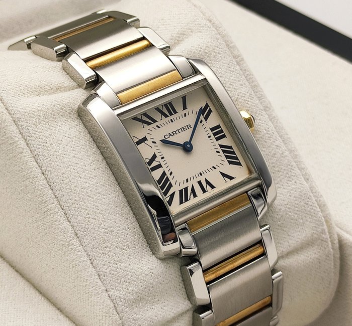 Cartier - Tank Française Gold & Steel - W51006Q4 - Femme - 1990-1999