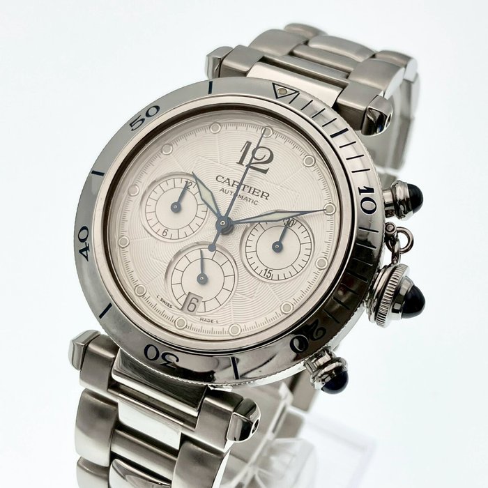 Cartier - Pasha de Cartier Chronograph - Sans Prix de Réserve - W31030H3 - Homme - 2000-2010