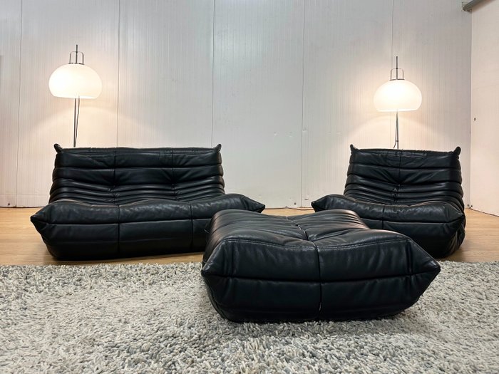 Ligne Roset - Michel Ducaroy - Canapé (3) - Togo - Cuir - Configuration du Togo