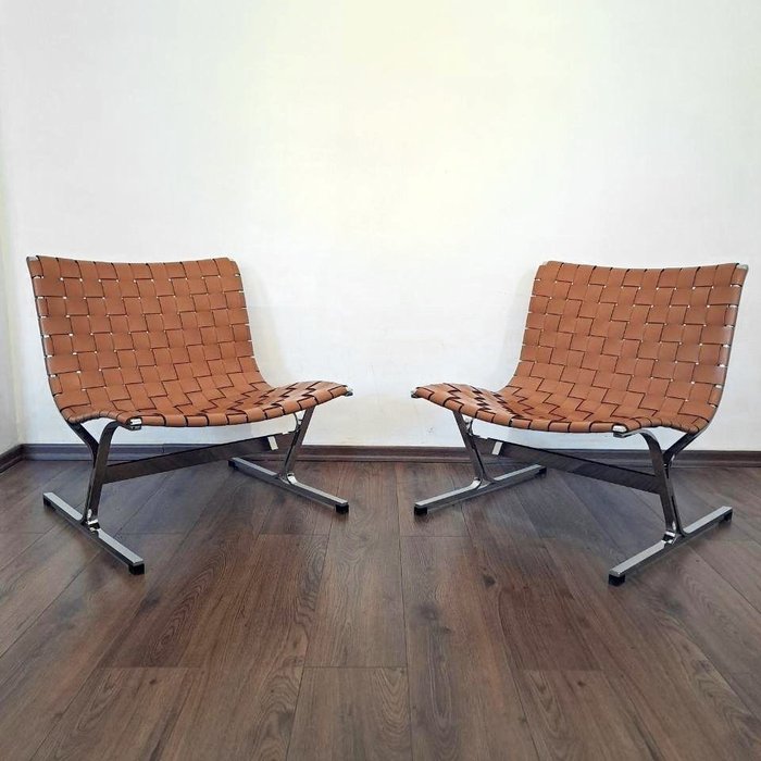 ICF - Ross Littell - Chaise longue - PLR1 - Cuir, Métal