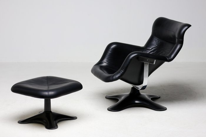 Haimi - Yrjö Kukkapuro - Chaise longue (2) - Cuir, Fibre de verre