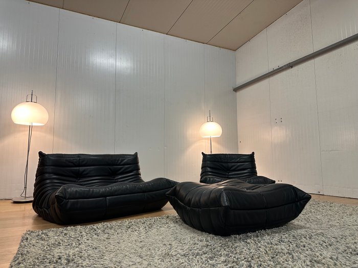Ligne Roset - Michel Ducaroy - Canapé (3) - Togo - Cuir - Configuration du Togo