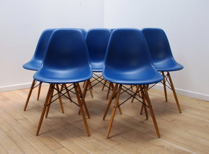 Vitra - Charles & Ray Eames - Chaise (8) - DSW - Bois, Métal, Plastique