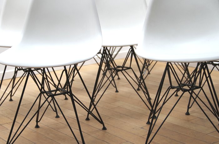 Vitra - Charles & Ray Eames - Chaise (8) - DSR - Métal, Plastique