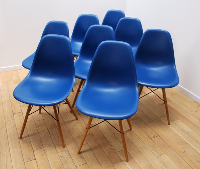 Vitra - Charles & Ray Eames - Chaise (8) - DSW - Bois, Métal, Plastique