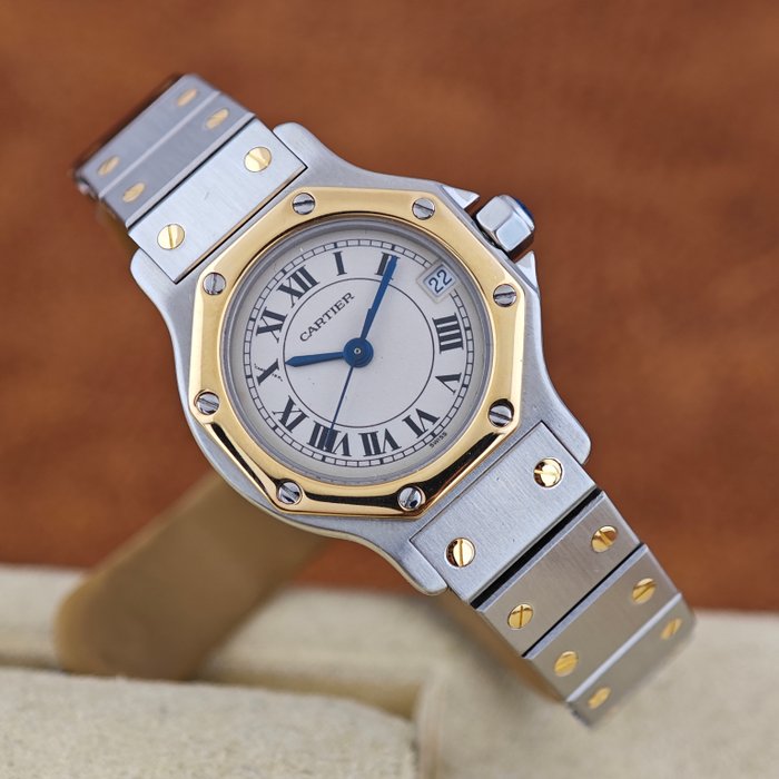 Cartier - Santos Octagon Date - Sans Prix de Réserve - Ref. 187903 - Femme - 1990-1999