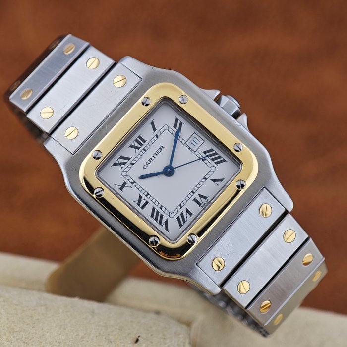 Cartier - Santos Carrée FULL SET - Sans Prix de Réserve - Ref. 2961 - Homme - 1990-1999