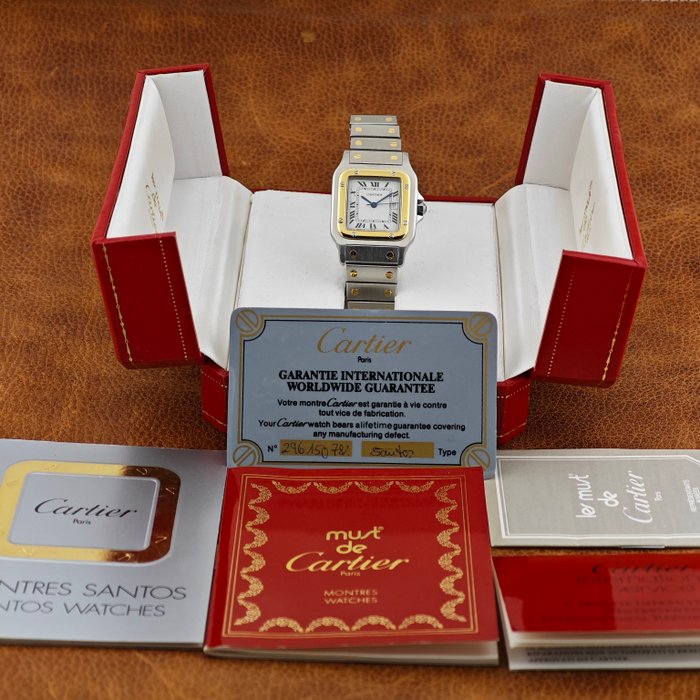 Cartier - Santos Carrée FULL SET - Sans Prix de Réserve - Ref. 2961 - Homme - 1990-1999