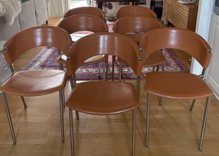 calligaris - Calligaris - Chaise de salle à manger (6) - Acier inoxydable - Chaise de salle à manger design