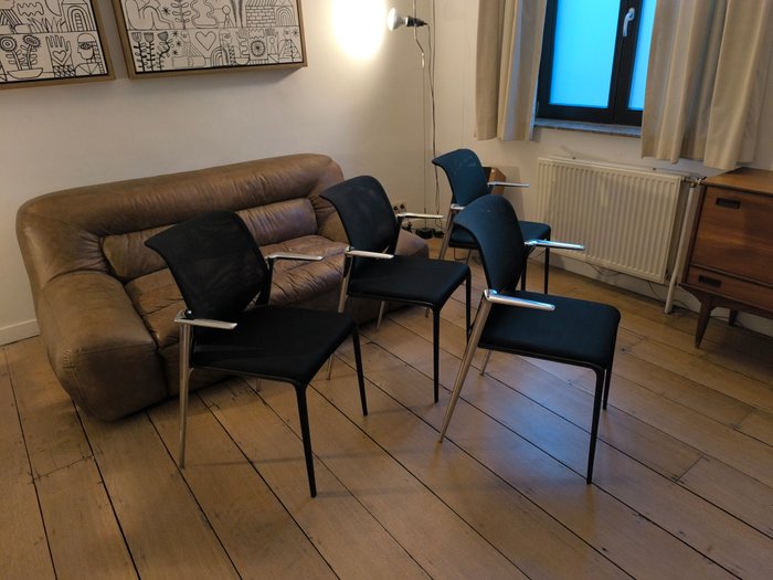 Vitra - Alberto Meda - Chaise (4) - Medaslim - Aluminium, Fibre de verre, Toile