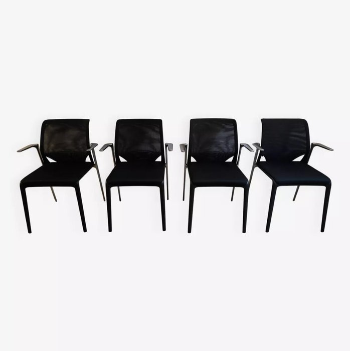 Vitra - Alberto Meda - Chaise (4) - Medaslim - Aluminium, Fibre de verre, Toile