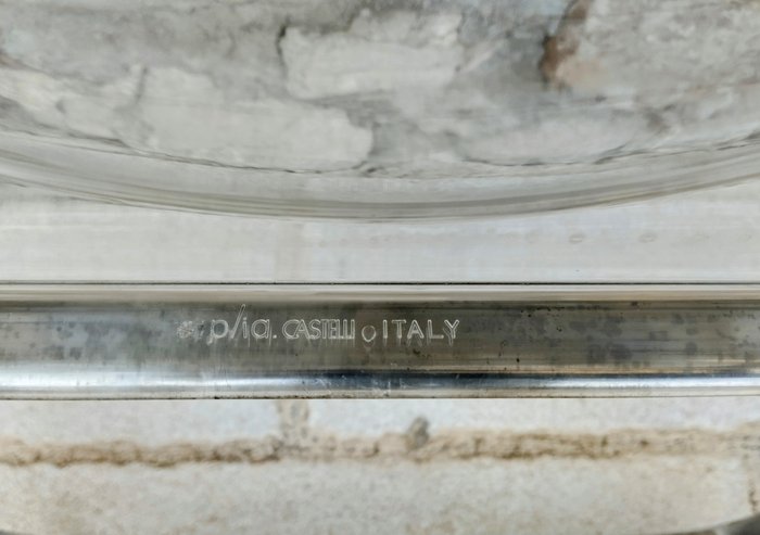 Anonima Castelli - Giancarlo Piretti - Chaise pliante - Plaque transparente en inox - ABS