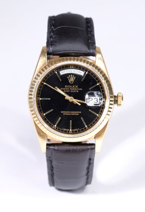 Rolex - Day-Date - 18238 Black Dial - Homme - 1990