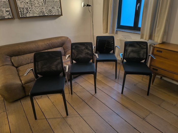 Vitra - Alberto Meda - Chaise (4) - Medaslim - Aluminium, Fibre de verre, Toile