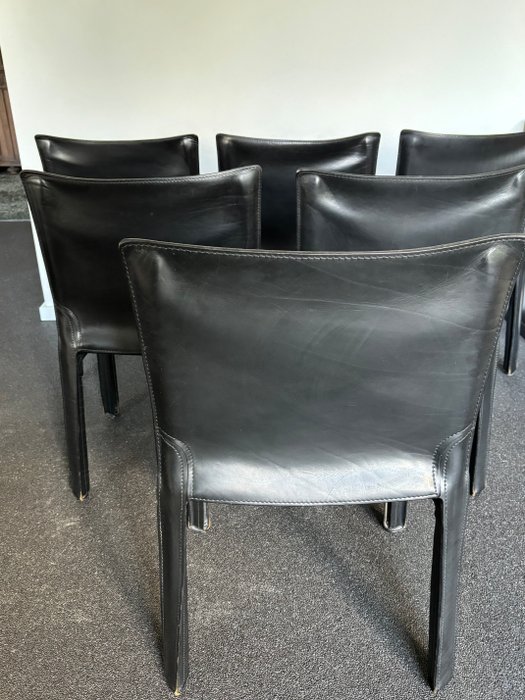 Cassina - Mario Bellini - CAB 412 - Chaise (6) - Cuir - Design classique