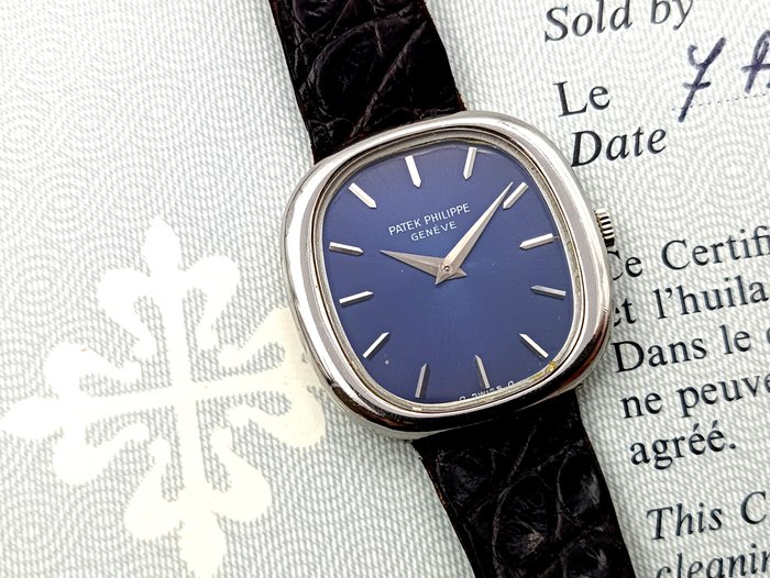 Patek Philippe - White Golden Ellipse - original box & papers - 4223 - Unisexe - 1974