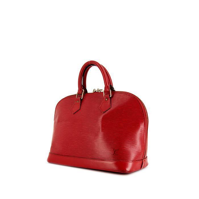 Sac à main Louis Vuitton Alma petit modèle en cuir épi rouge