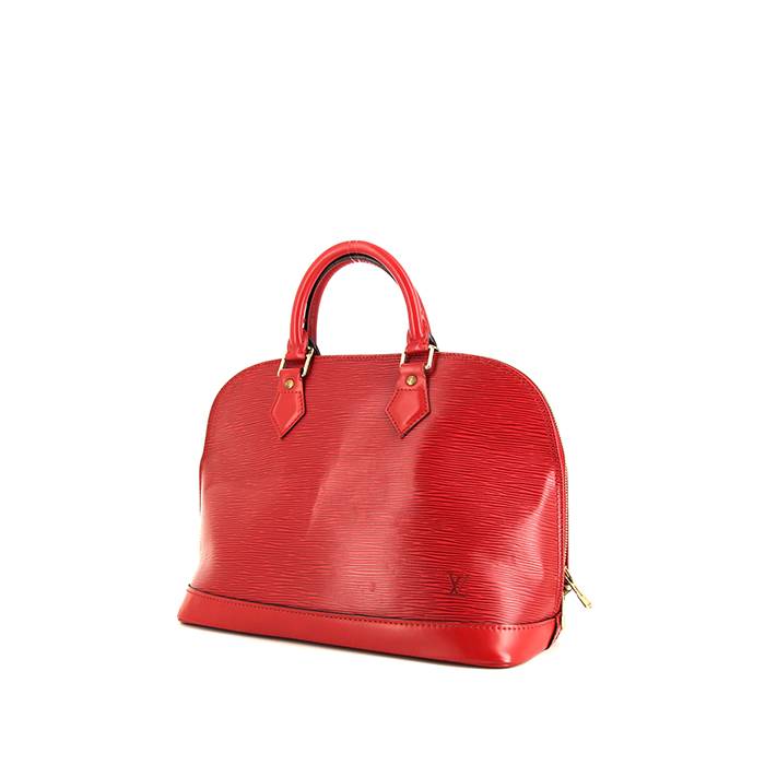 Sac à main Louis Vuitton Alma petit modèle en cuir épi rouge