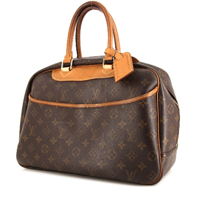 Sac à main Louis Vuitton Deauville en toile monogram marron et cuir