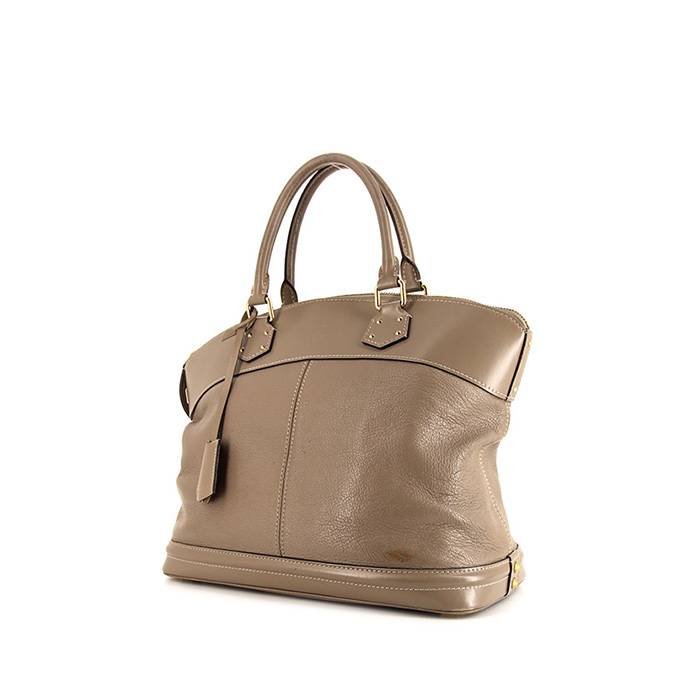 Sac à main Louis Vuitton Lockit en cuir suhali taupe et cuir glacé